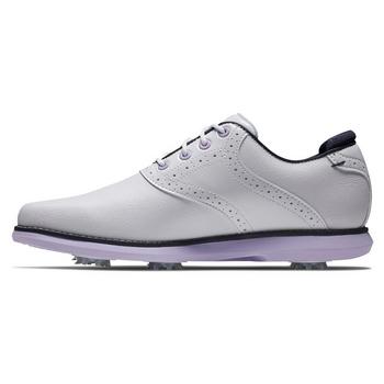 FootJoy Traditions Womens Golf Shoes - White/Navy/Purple - main image