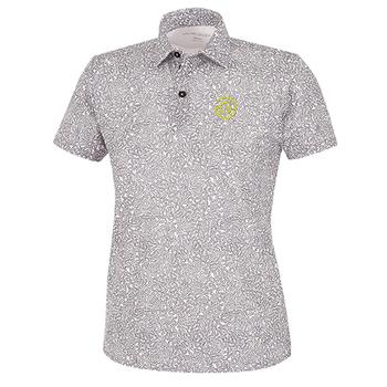 Galvin Green Remy Ventil8+ Junior Golf Shirt - White/Grey/Yellow - main image