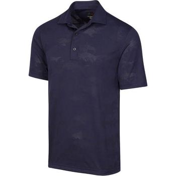 Greg Norman Shark Jacquard Golf Shirt - Navy - main image