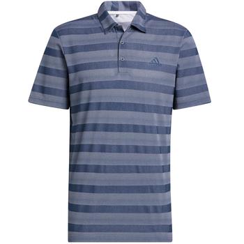 adidas 2 Colour Stripe Golf Polo Shirt - Blue - main image