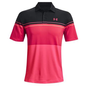 Under Armour Playoff 2.0 Golf Polo Shirt - Black/Pink - main image