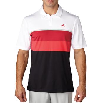 adidas golf climacool engineered stripe polo shirt