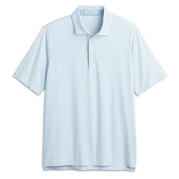 Ashworth Striped Tech Golf Polo - White/Chambray - main image