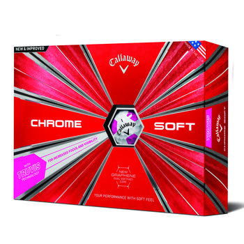 Callaway Chrome Soft Truvis Golf Balls 2018 - White/Pink Main