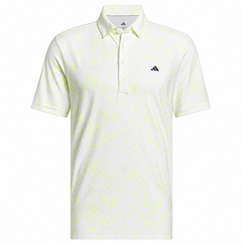 adidas Ultimate BTTR Print Golf Polo Shirt - Frozen Lemon - main image