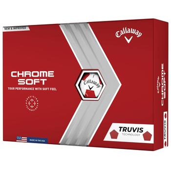 Callaway Chrome Soft Truvis Golf Balls - White/Red - main image