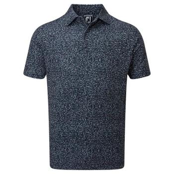 FootJoy Granite Print Lisle Golf Shirt - Navy - main image