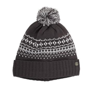 Green Lamb Helen Lined Fairisle Beanie Hat - Charcoal - main image