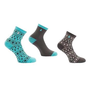 Green Lamb Hannah Patterned Socks 3-Pair pack - Lagoon - main image