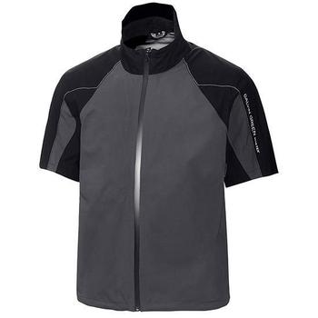 Galvin Green Argo Short Sleeve C-Knit Jacket - Iron Grey/Black/White