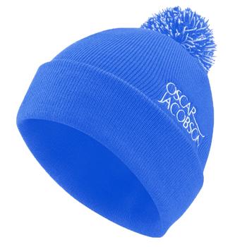 Oscar Jacobson Knitted Bobble Golf Hat II - Electric Blue - main image