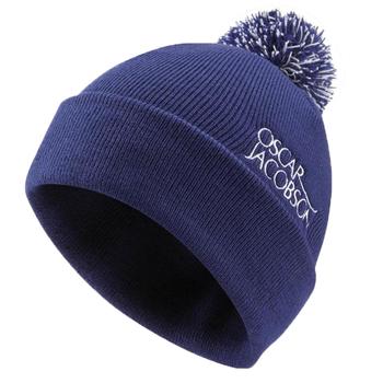 Oscar Jacobson Knitted Bobble Golf Hat II - Navy - main image
