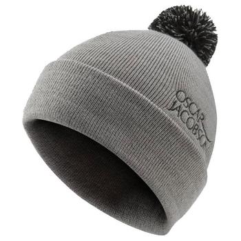 Oscar Jacobson Knitted Golf Hat II - Pewter Grey - main image
