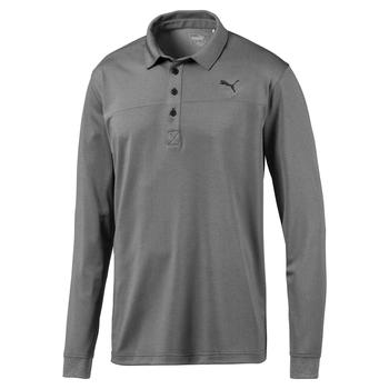 Puma Long Sleeve Polo - Puma Black Heather