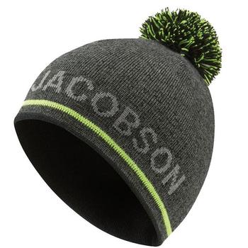 Oscar Jacobson Monroe Golf Bobble Hat - Pewter/Lime - main image