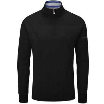 Oscar Jacobson Anders Lined Golf Sweater - Black - main image