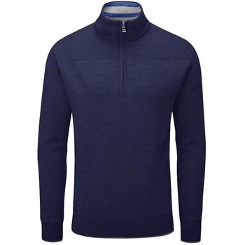 Oscar Jacobson Anders Lined Golf Sweater - Navy - main image