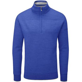 Oscar Jacobson Anders Lined Golf Sweater - Royal Blue - main image