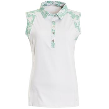 Green Lamb Piper Sleeveless Trim Polo - White / Green - main image