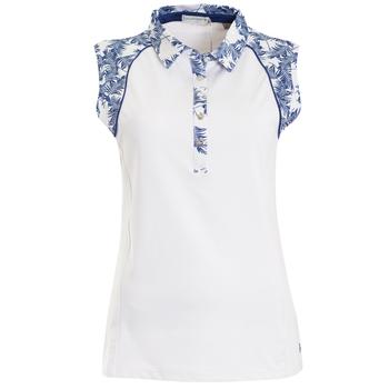 Green Lamb Piper Sleeveless Trim Polo - White / Ocean - main image