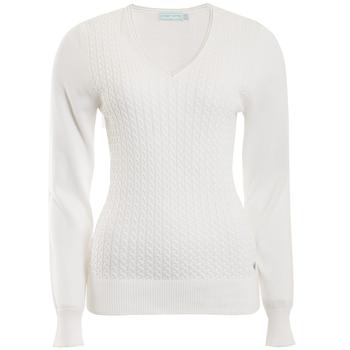 Green Lamb Brid Cable Sweater - White - main image
