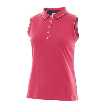 Green Lamb Womens Pam Jersey Sleeveless Polo Shirt Front Main - main image