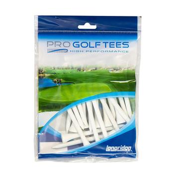 Longridge Wooden Golf Tees - 69mm White (100) - main image