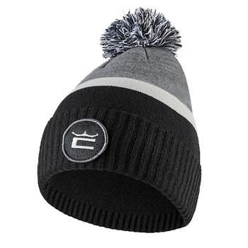 Cobra Crown C Winter Golf Pom Beanie Hat - Black/Grey - main image