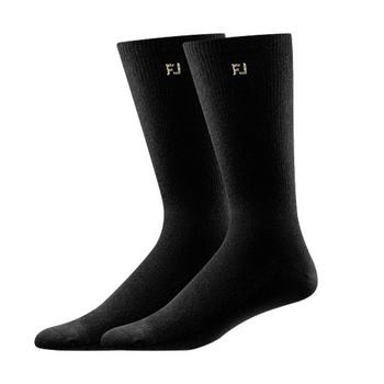 FootJoy ProDry Crew Golf Socks 2-Pair Pack - Black - main image