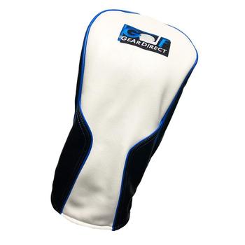 Golfgeardirect Leatherette Driver Headcover - White/Black/Blue - main image