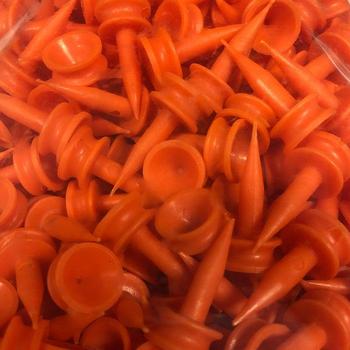 Longridge Pro Plastic Step Golf Tees - Orange 5mm (1000) - main image