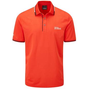 Oscar Jacobson Buxton Mens Golf Polo Shirt - Fiesta - main image