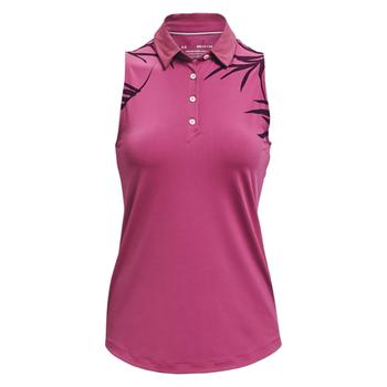 Under Armour Womens Iso-Chill Sleeveless Golf Polo Shirt - Pink - main image