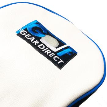 Golfgeardirect Leatherette Driver Headcover - White/Black/Blue - main image
