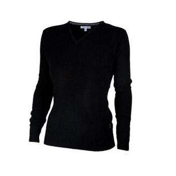 Green Lamb Ladies Lambswool V-Neck Sweater - main image