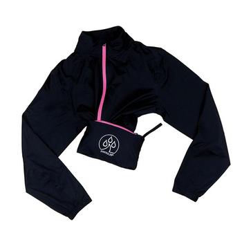 ProQuip Jasmine ProPac-Lite Ladies Waterproof Golf Jacket - Black/Pink - main image
