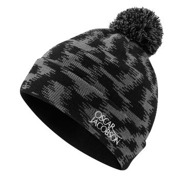 Oscar Jacobson Miller Knitted Golf Beanie - Black/Petwer - main image