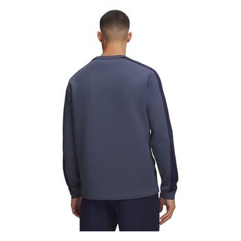 Under Armour UA Drive Crew Neck Golf Midlayer - Downpour Grey/White/Blue - main image