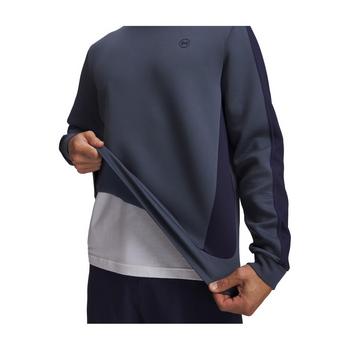 Under Armour UA Drive Crew Neck Golf Midlayer - Downpour Grey/White/Blue - main image