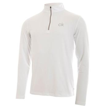 Calvin Klein Newport Half Zip Golf Sweater - White