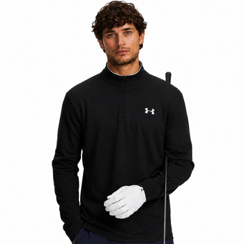 Under Armour UA Matchplay Golf Quarter Zip Sweater Black / White