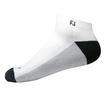 FootJoy ProDry Sport Golf Socks - 2 Pairs - White with Blue & Grey