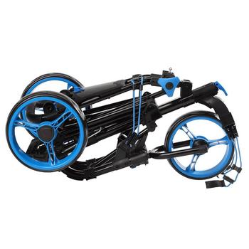 SkyMax Qwik Fold 3.0 3-Wheel Golf Push Cart - Black/Blue - main image