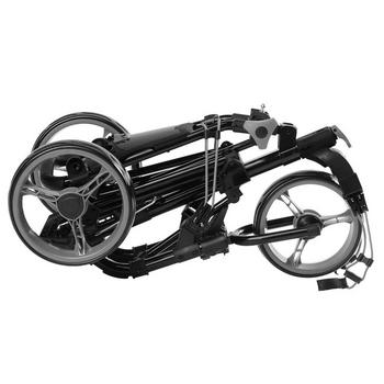 SkyMax Qwik Fold 3.0 3 Wheel Golf Push Cart - Black/Grey - main image