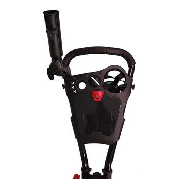 SkyMax Qwik Fold 3.0 3-Wheel Golf Push Cart - Black/Red - main image