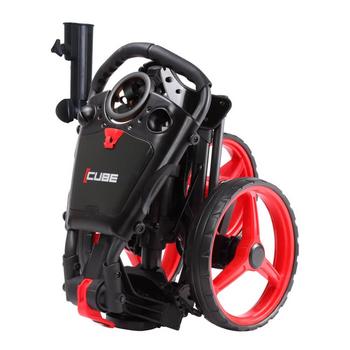 Cube Golf Push Trolley - Charcoal/Red + FREE Gift Pack