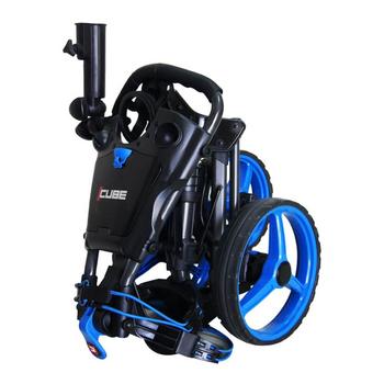 Cube Golf Push Trolley - Charcoal/Blue + FREE Gift Pack