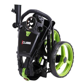Cube Golf Push Trolley - Charcoal/Lime + FREE Gift Pack