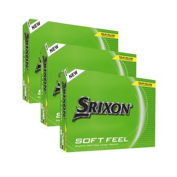 Srixon Soft Feel Golf Balls Yellow x 3 Dozen Personalised