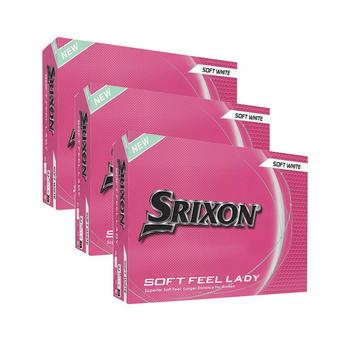 Srixon Soft Feel Ladies Golf Balls White x 3 Dozen Personalised